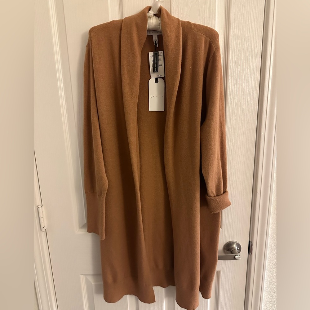LEITH open front long cardigan
